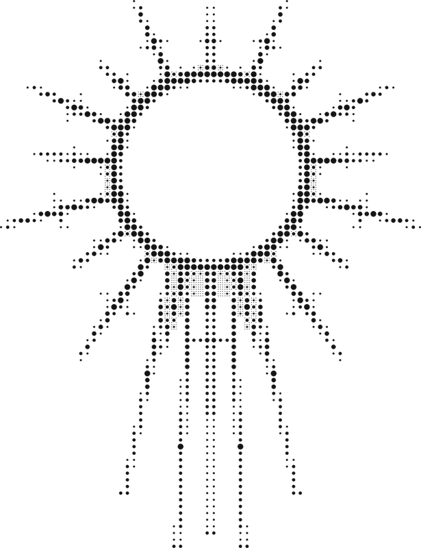 Eclipse corona seal: a drop inside a ring of rays